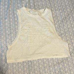 lululemon athletica White Cropped Muscle Tank